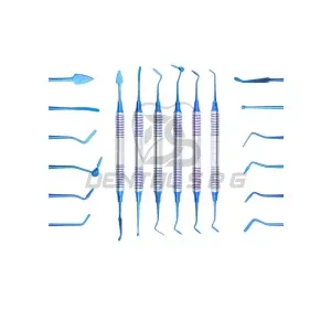Dental Composite Non-Stick Filling Instruments Kit – 6 Pcs Blue Titanium Coated with Cassette | Artman Instruments