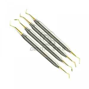 Dental Composite Filling Instrument Gold Coated Ball Burnisher Restorative Tools